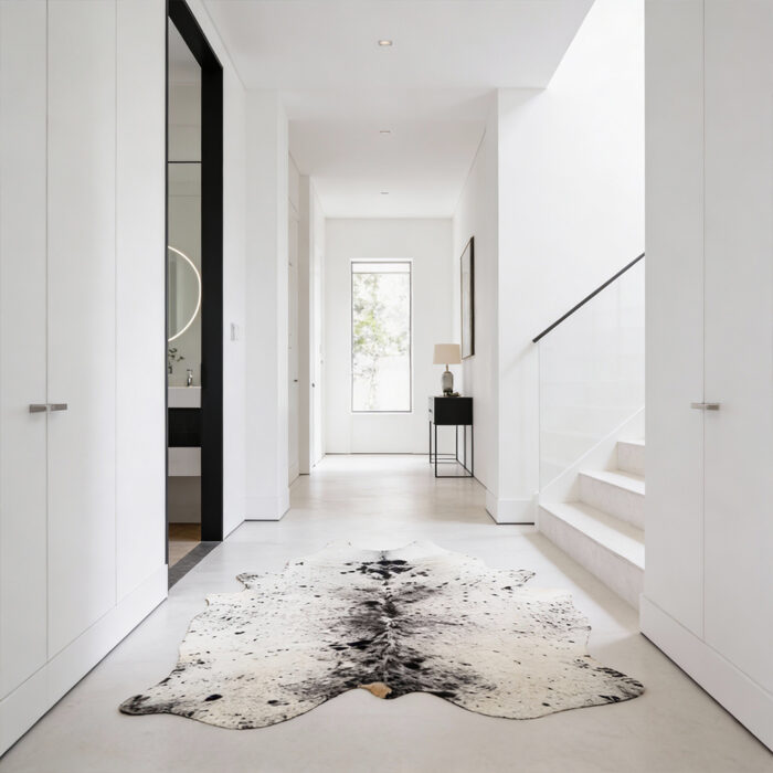Covor BOVINA Alb cu Negru - imagine 2