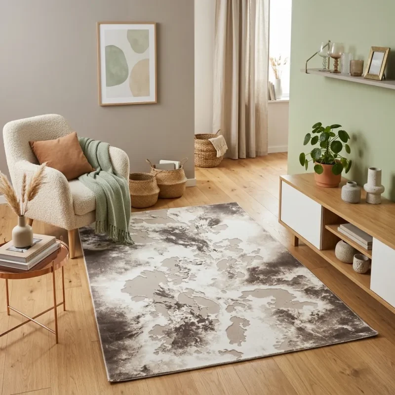 Covor SOHO Grey Abstract Gold