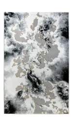 Covor SOHO Silver Black Flow