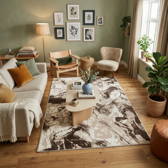 Covor SOHO Brown Marble Flow - imagine 2