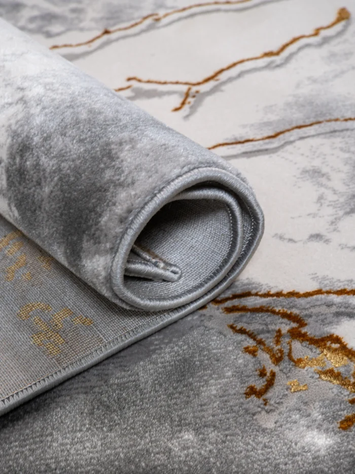 Covor SOHO Grey Gold Marble Lines