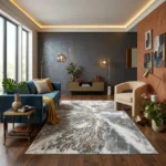 Covor SOHO Grey Gold Marble Lines - imagine 2