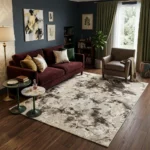 Covor SOHO Beige Gold Abstract - imagine 2