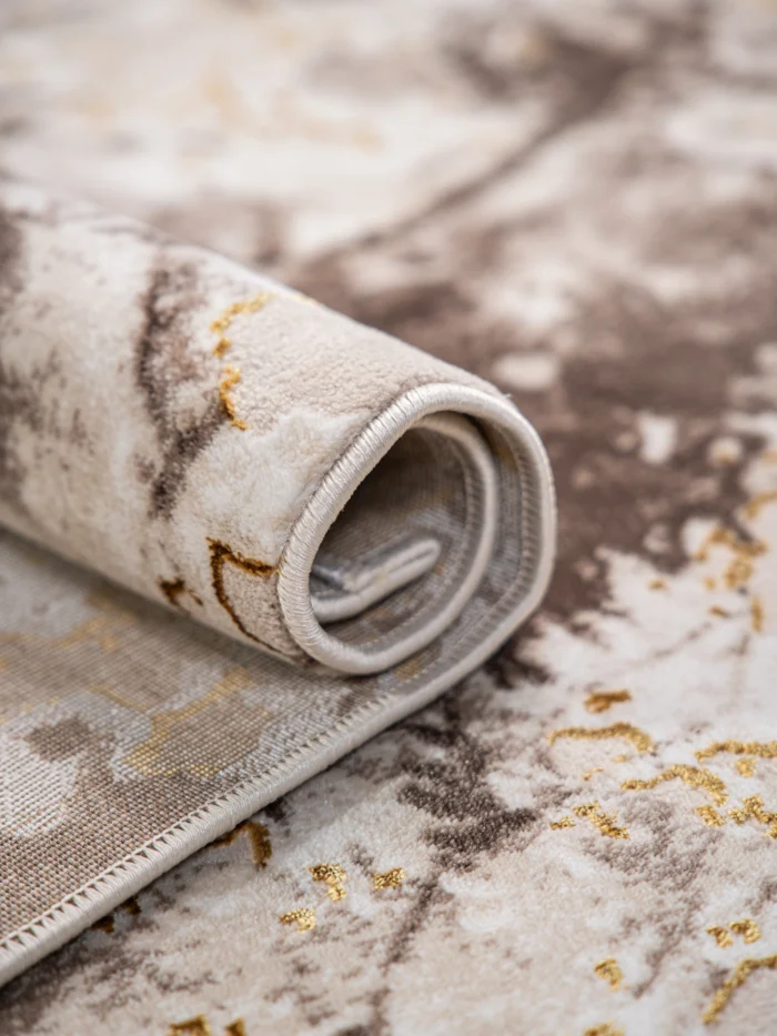 Covor SOHO Beige Gold Abstract - imagine 3