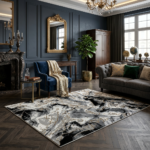 Covor SOHO Black Marble Gold - imagine 2